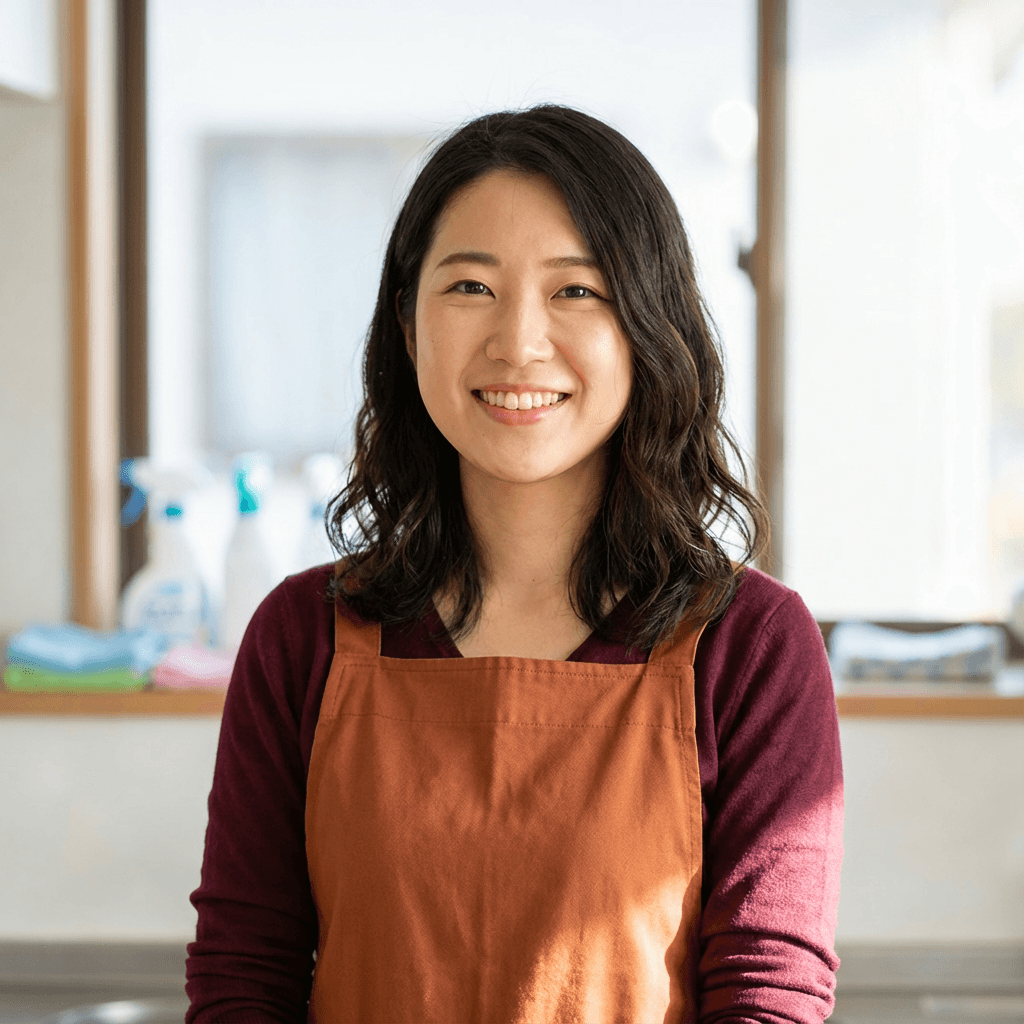 Maya Chen at a workstation with editing software on screen