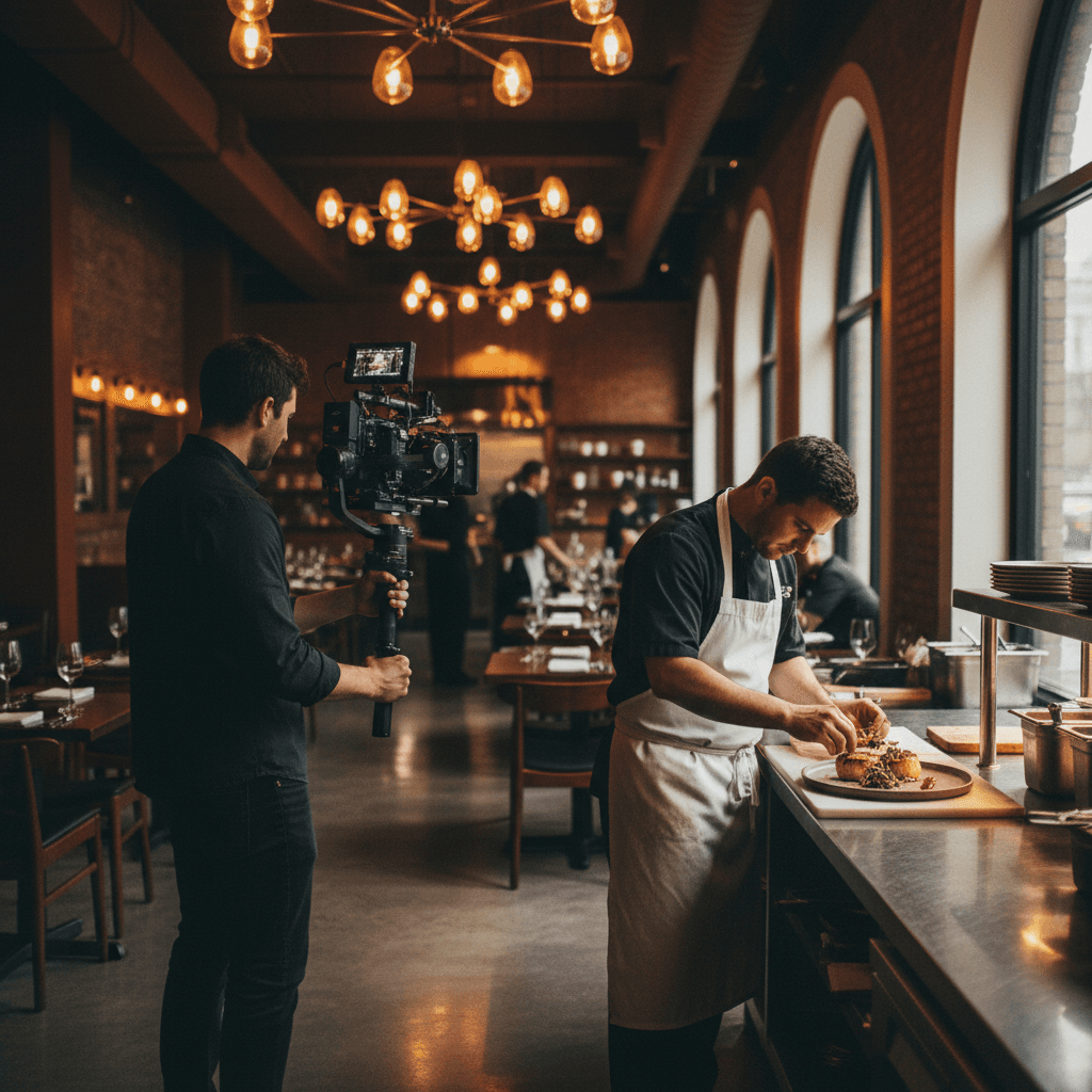 Cinematic Toronto restaurant brand film shoot