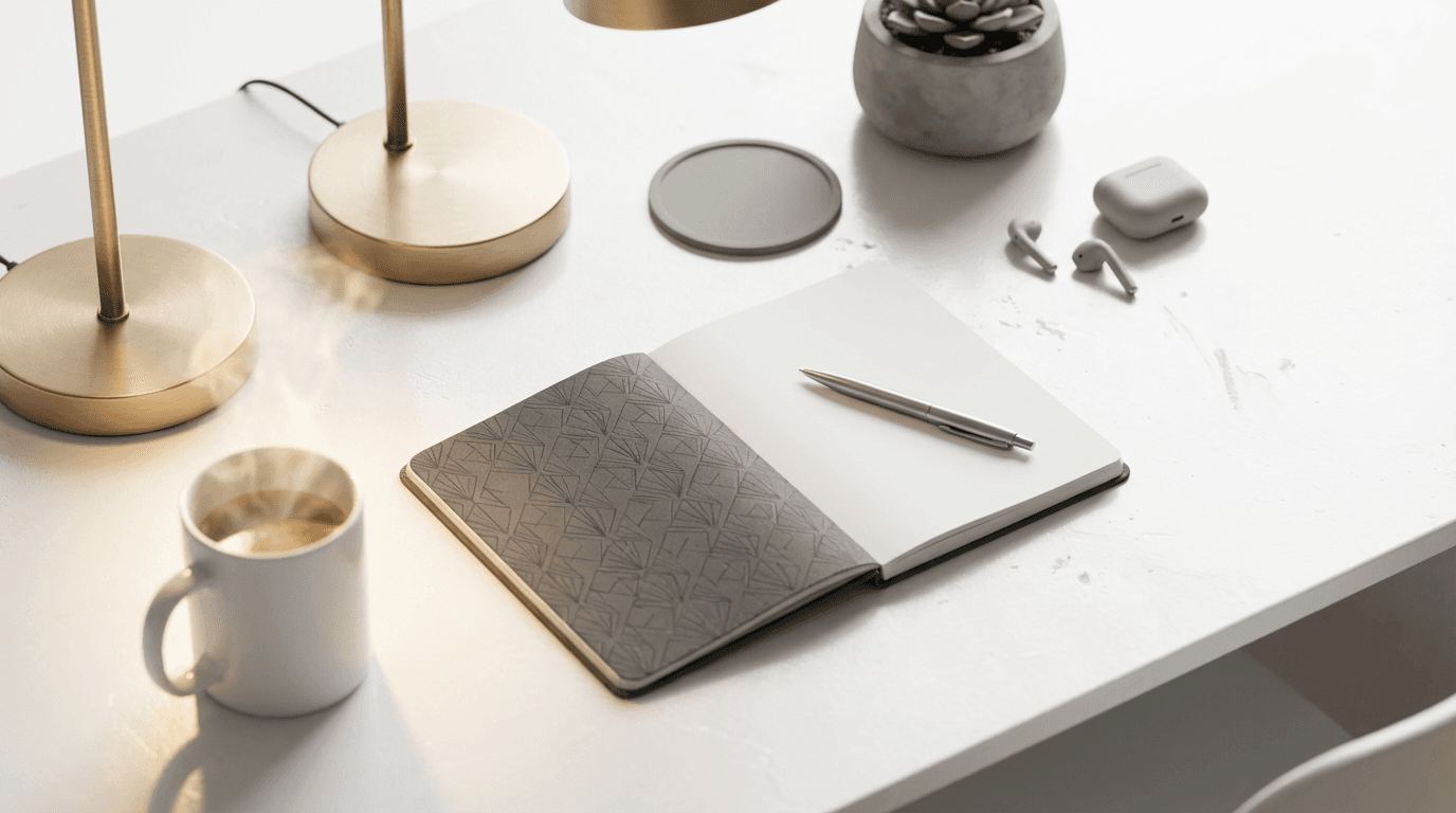 Storyboard sketches with handwritten notes on a desk